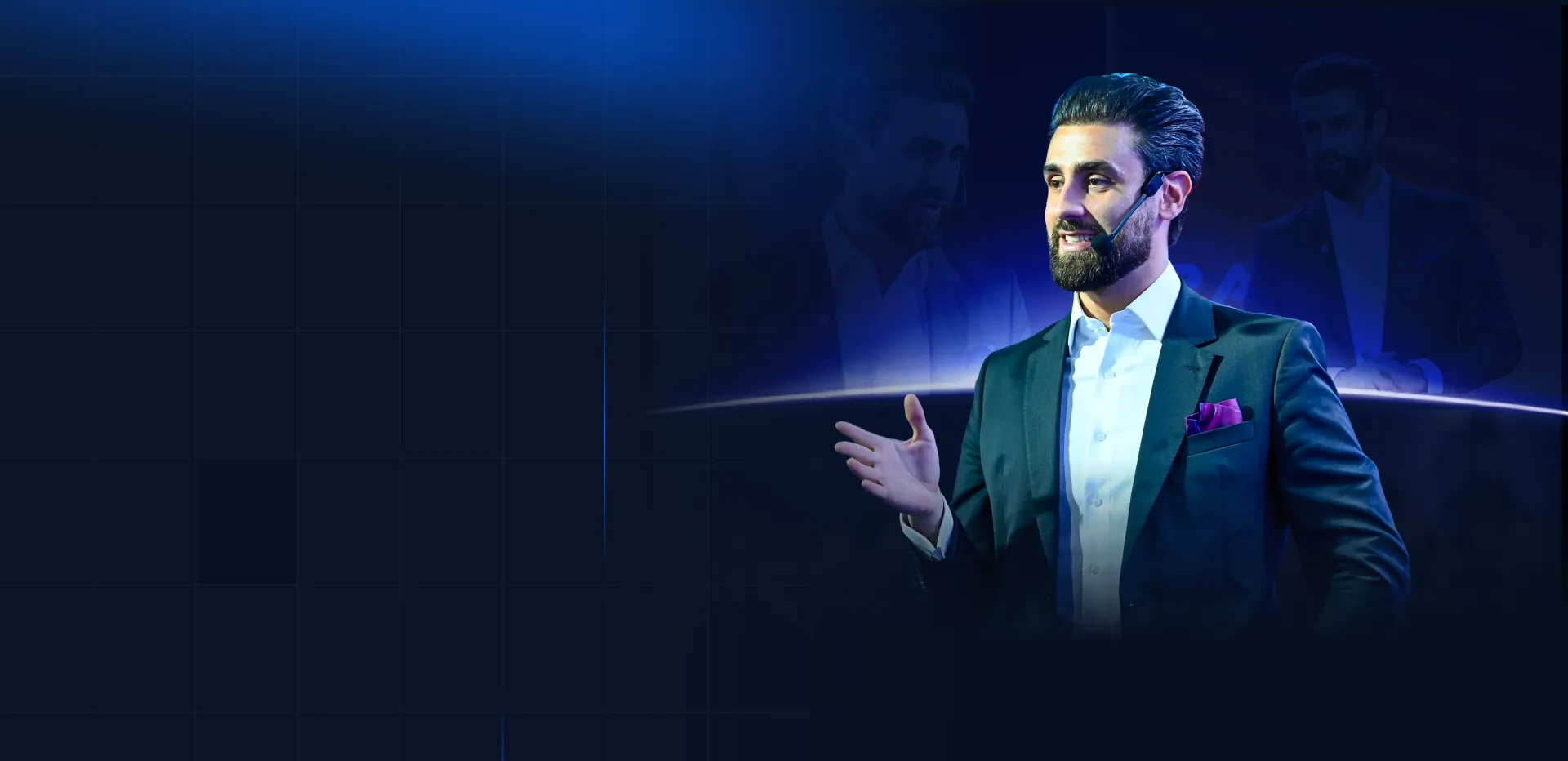 Léo Soares apresentando uma aula ao vivo sobre Inteligência Artificial
